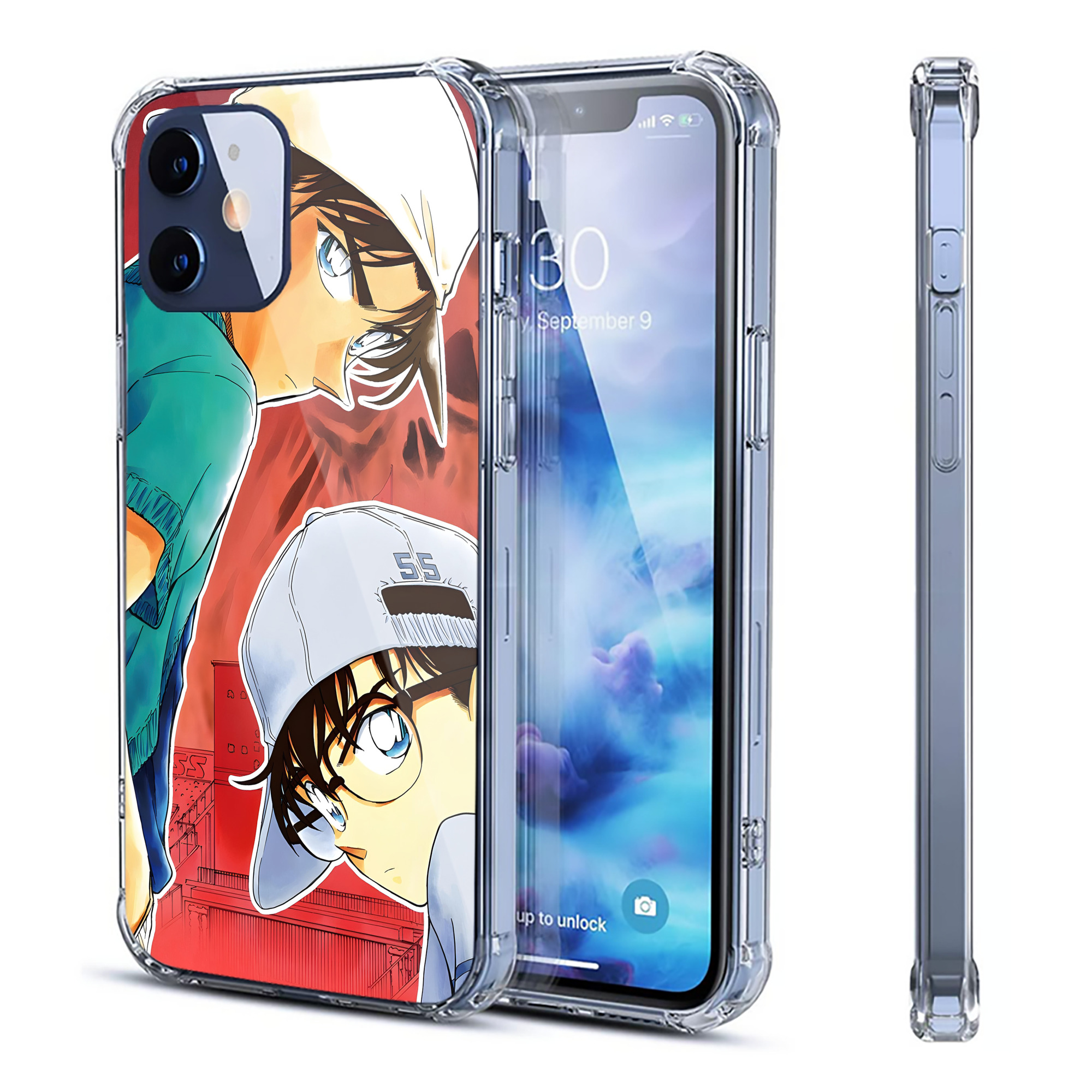 （画像用） 名探偵コナン Detective Conan 【iPhone 12シリーズ対応】透明スマホケース（クリアソフトケース）